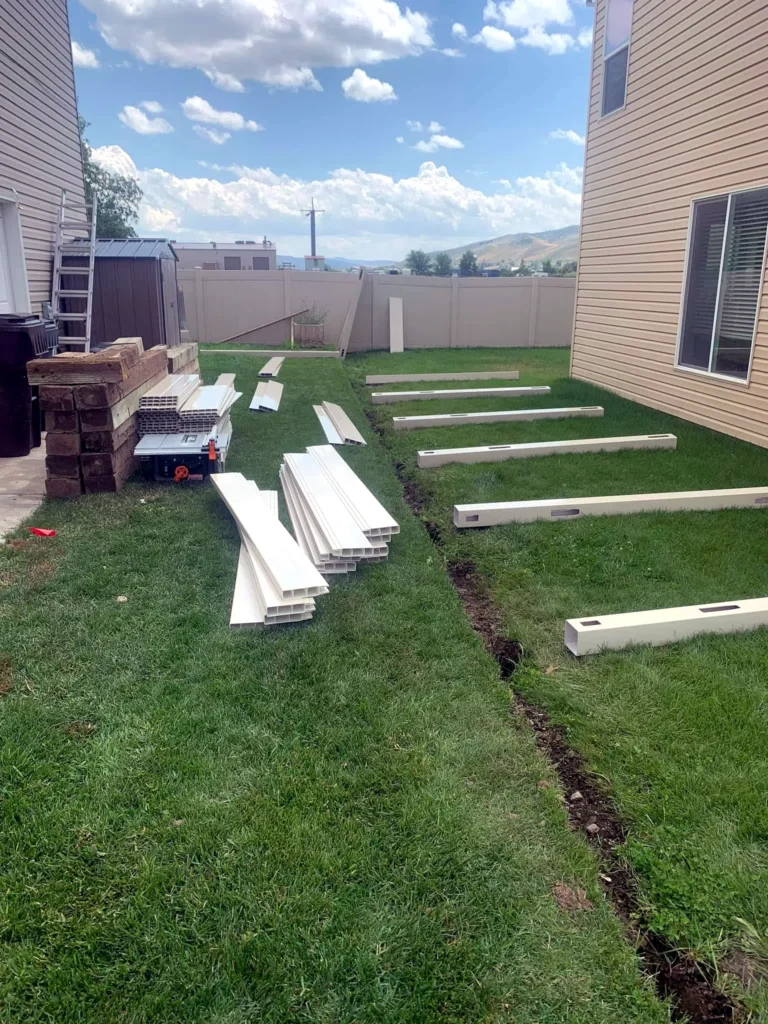 Newly installed and finished fence at a Midway home