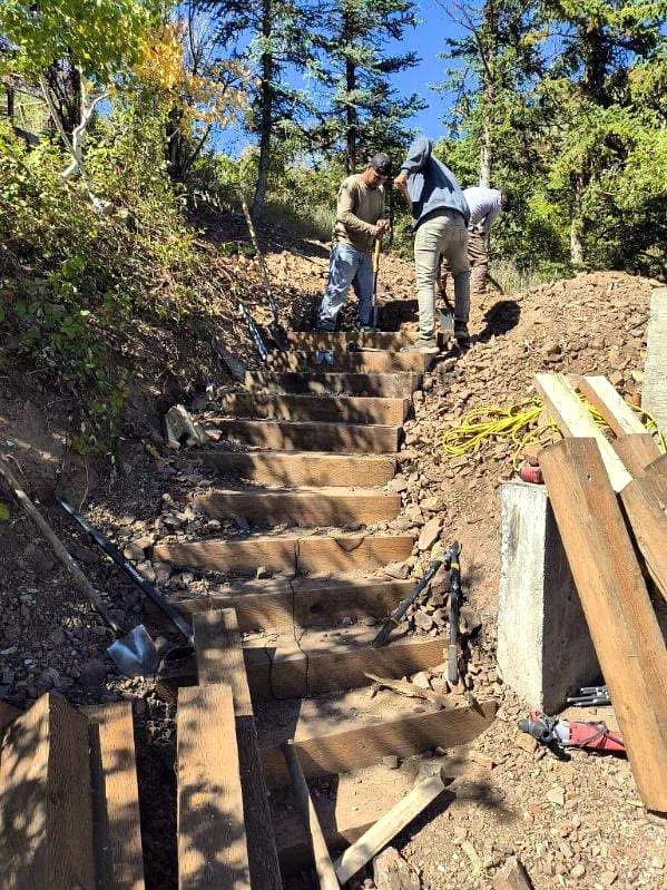 Hardscape steps and stonework installed in Wasatch County