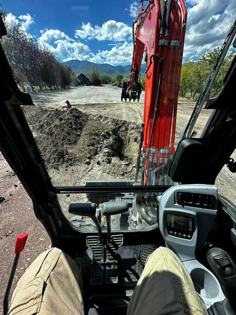 Landscape installation with new planting beds and lawn in Midway, Utah