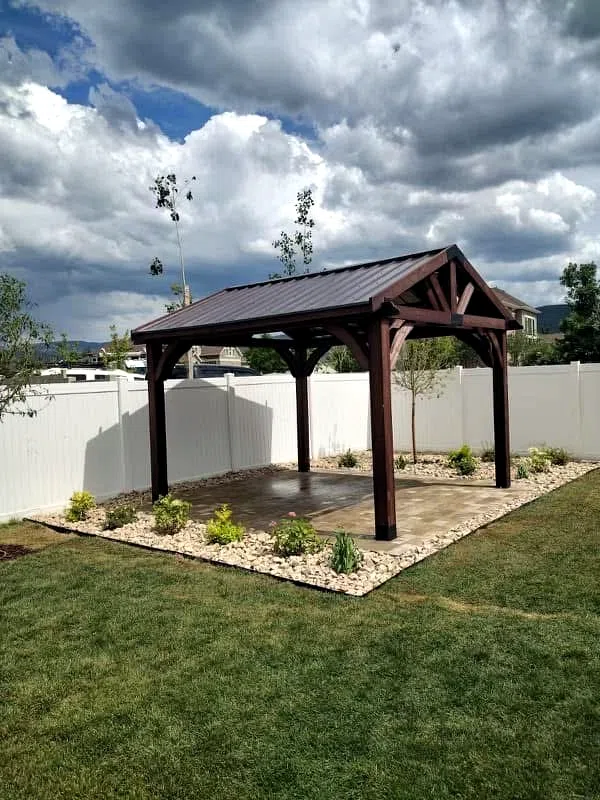 Landscape installation with new planting beds and lawn in Midway, Utah