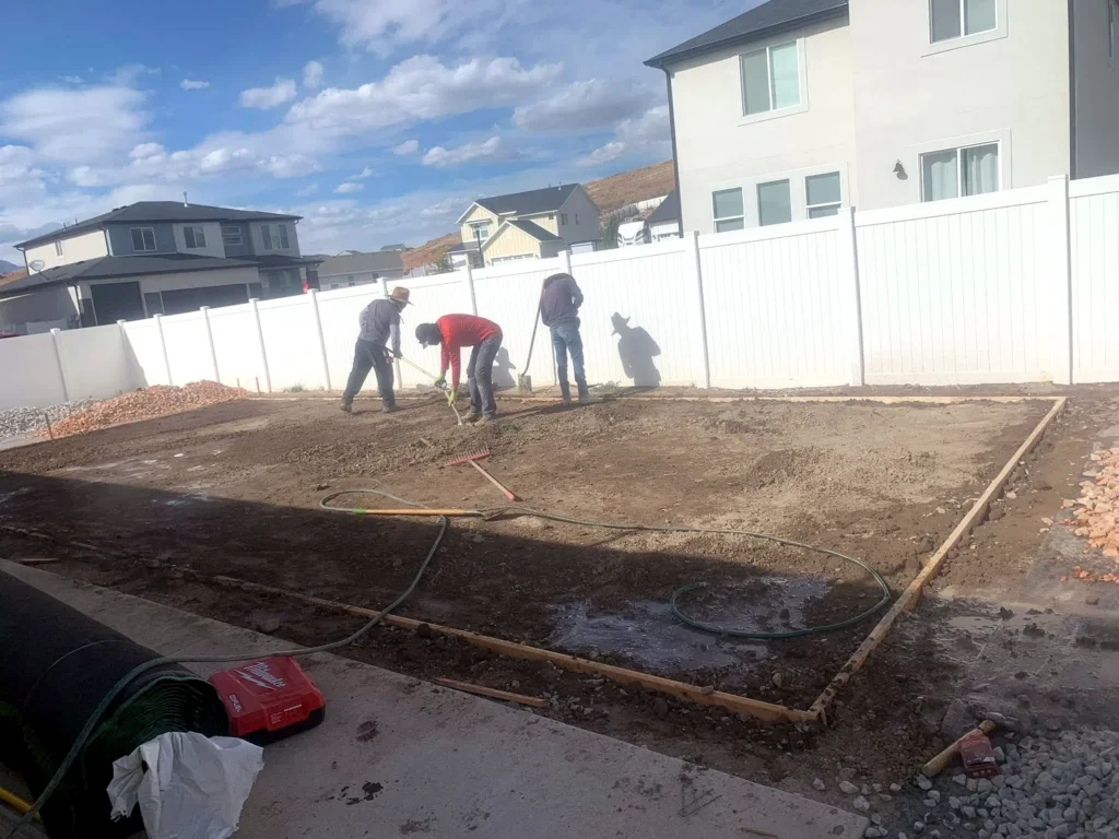 Completed landscaping project at a Heber City home