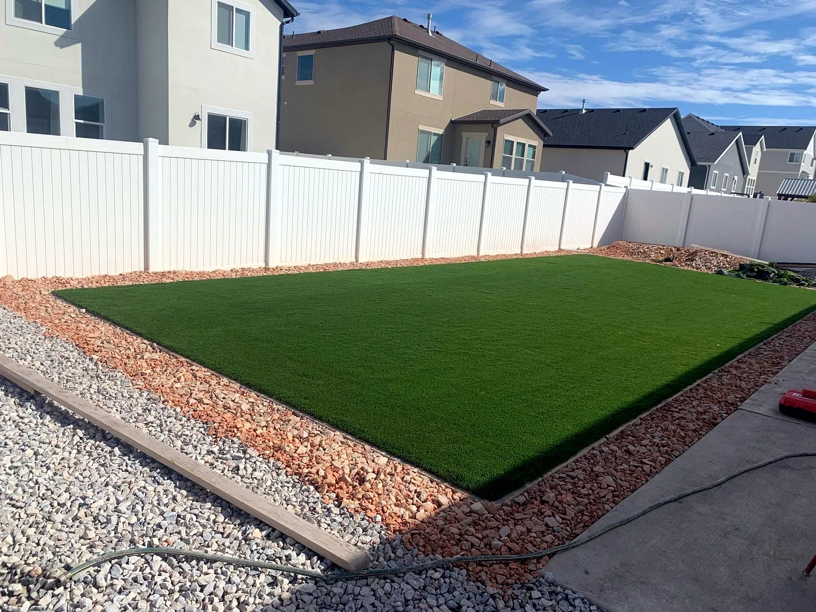 Artificial turf backyard installed by Amigos in Kamas, Utah