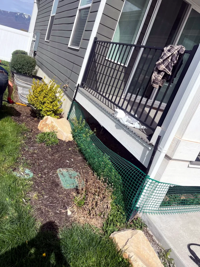 Completed landscaping project at a Heber City home