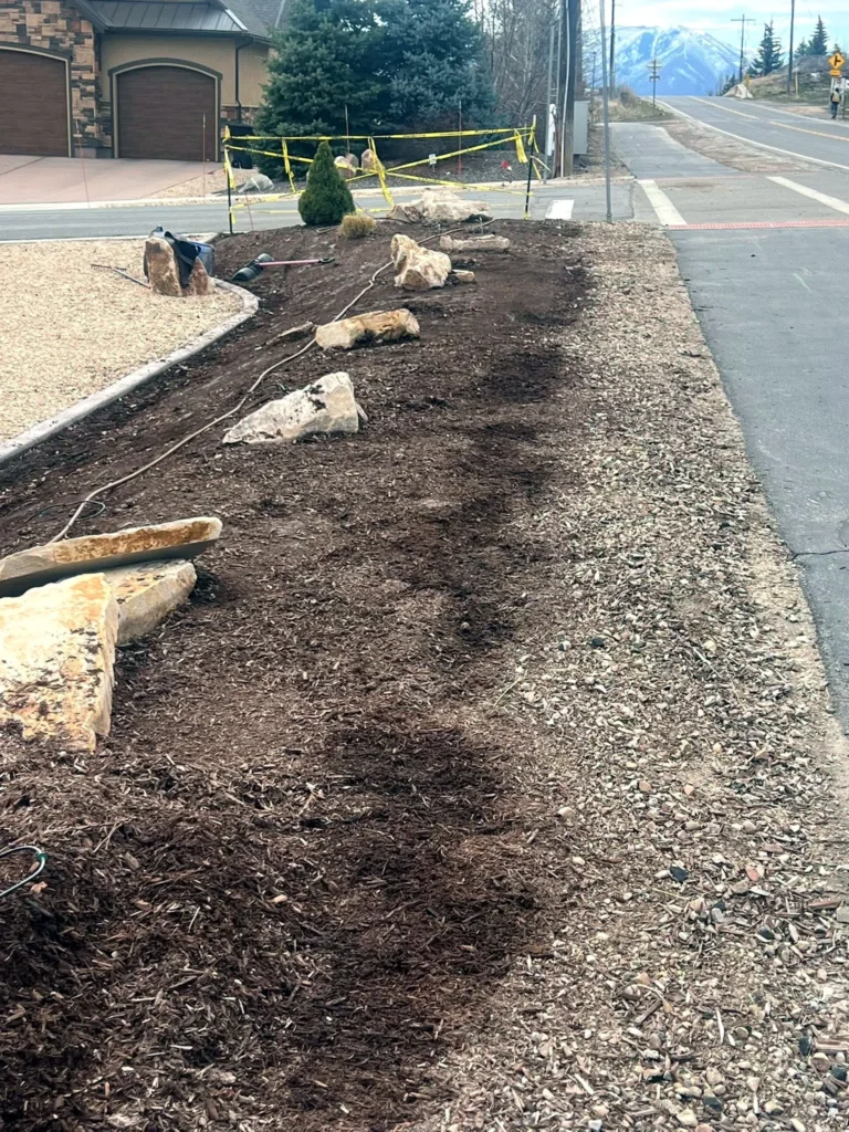 Finished yard transformation at a Kamas property