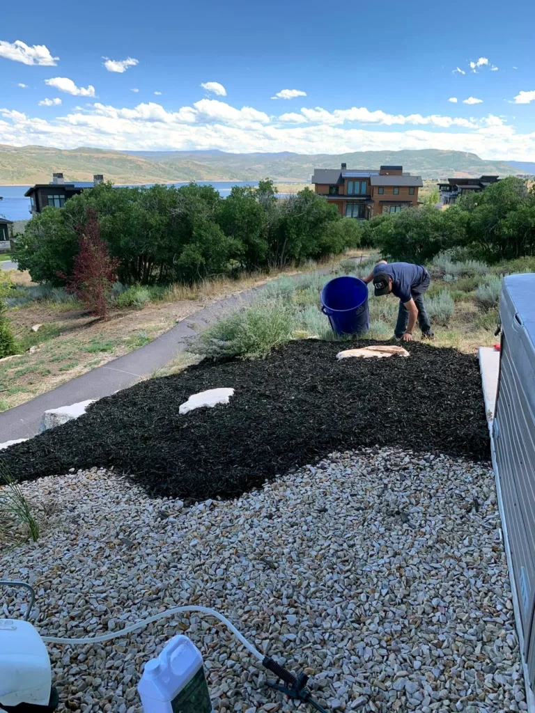 Landscaping and grading work on a Wasatch County home in Wasatch County