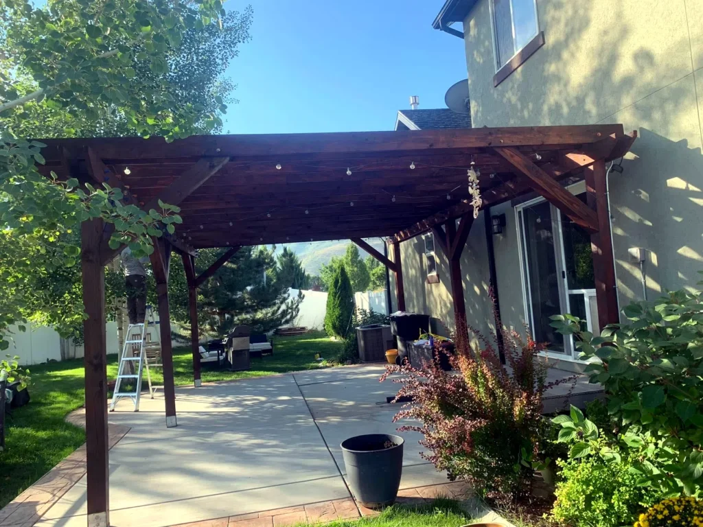 Landscape installation with new planting beds and lawn in Midway, Utah