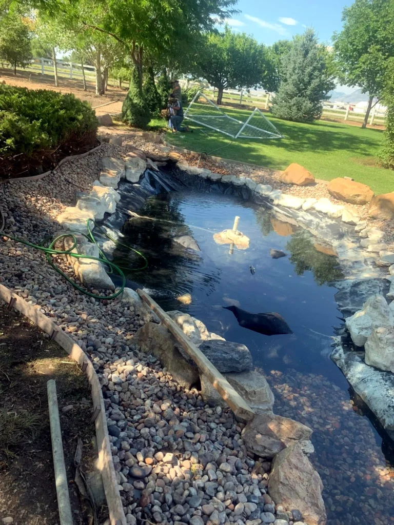 Finished yard transformation at a Kamas property