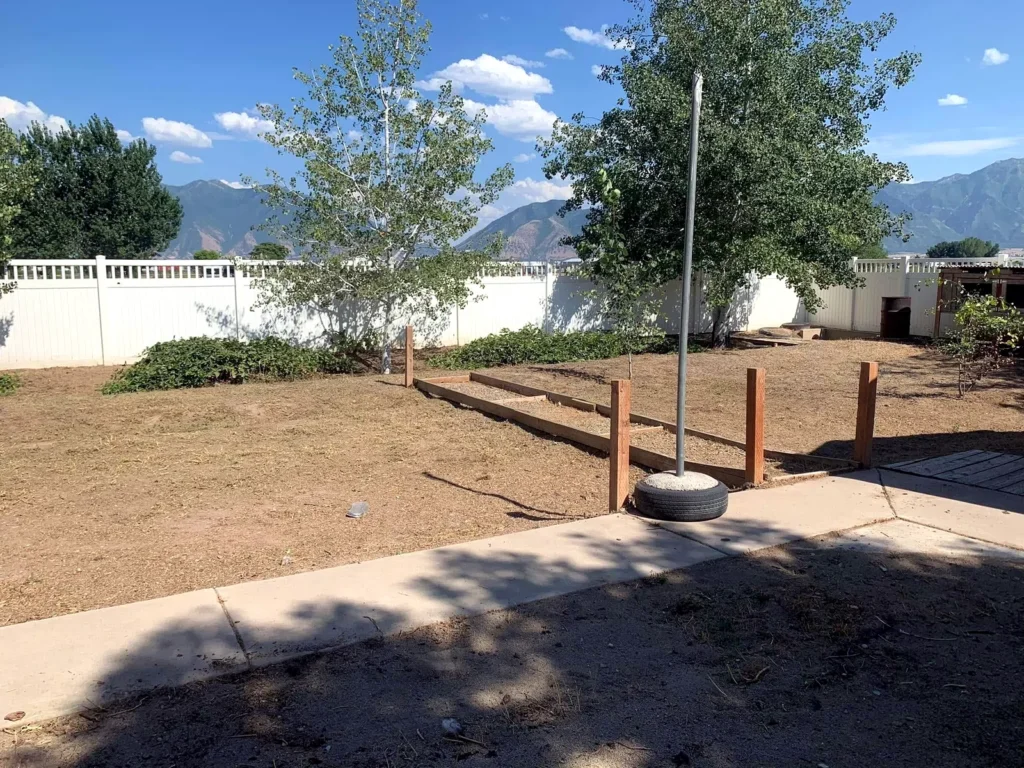Finished yard transformation at a Kamas property