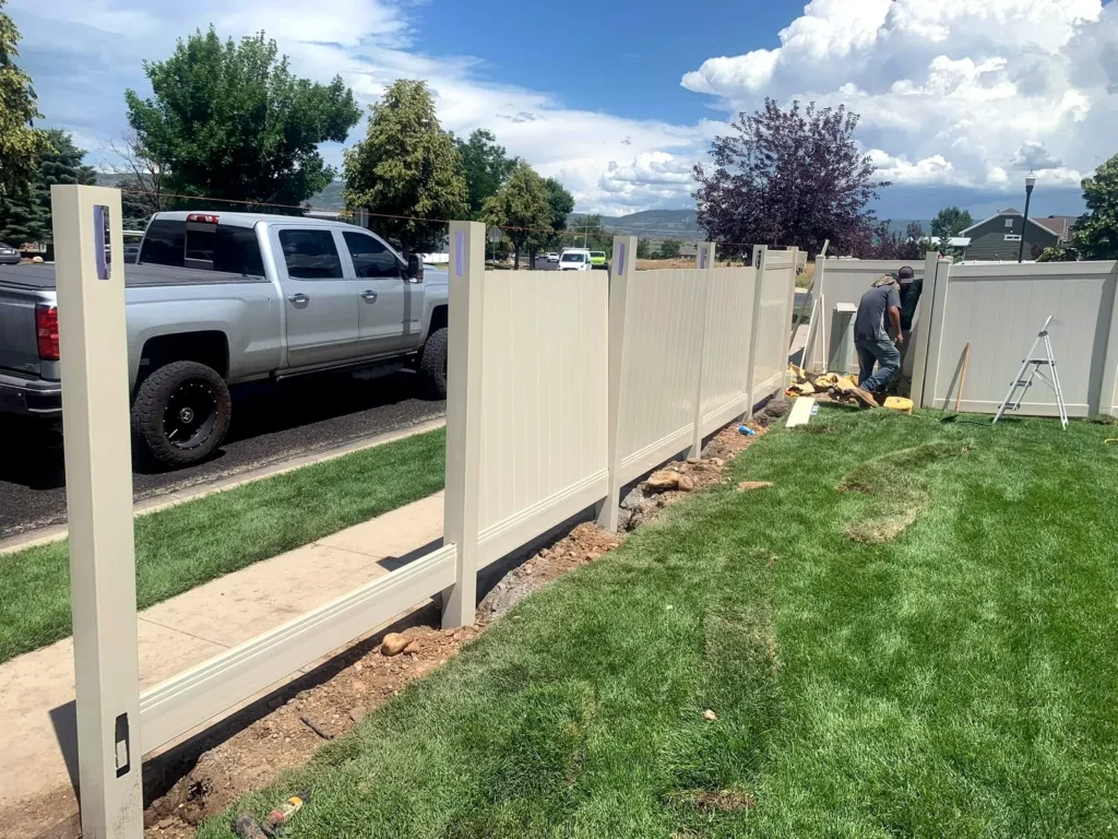Landscape installation with new planting beds and lawn in Midway, Utah