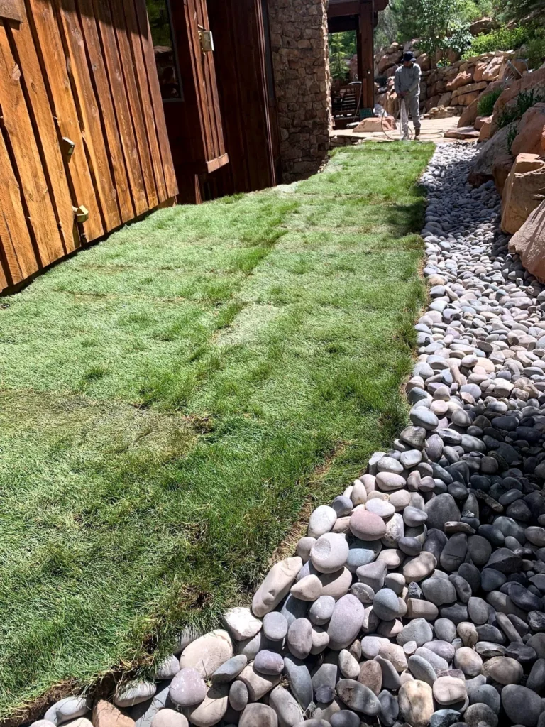 Landscaping and grading work on a Wasatch County home in Wasatch County