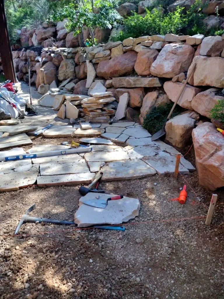 Completed landscaping project at a Heber City home