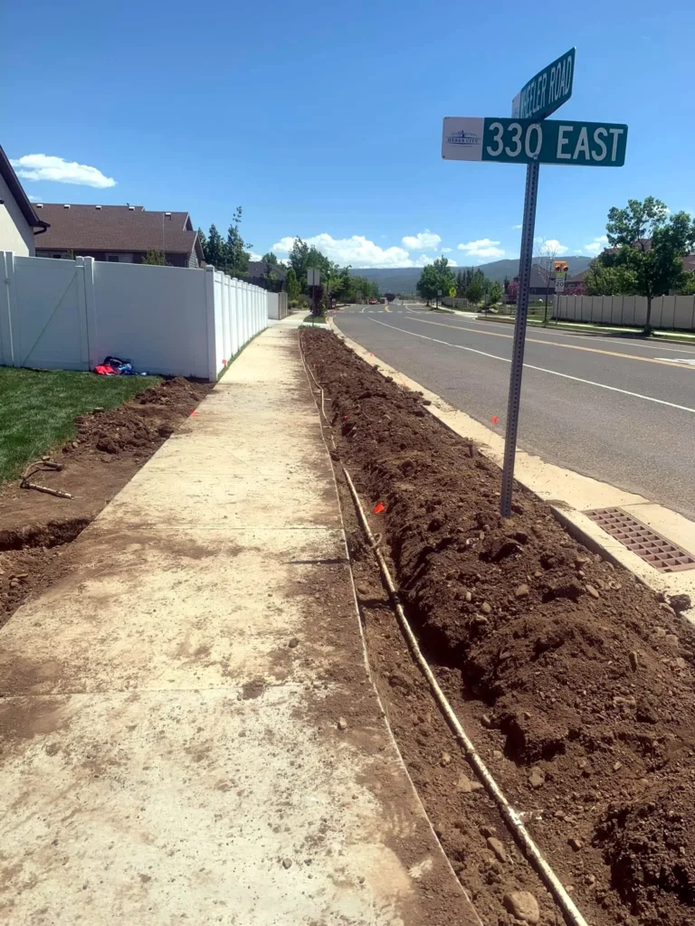 Landscaping and grading work on a Wasatch County home in Wasatch County