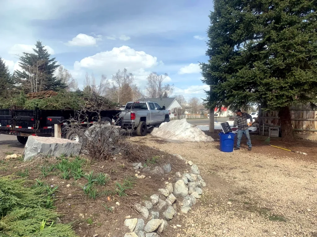 Completed landscaping project at a Heber City home