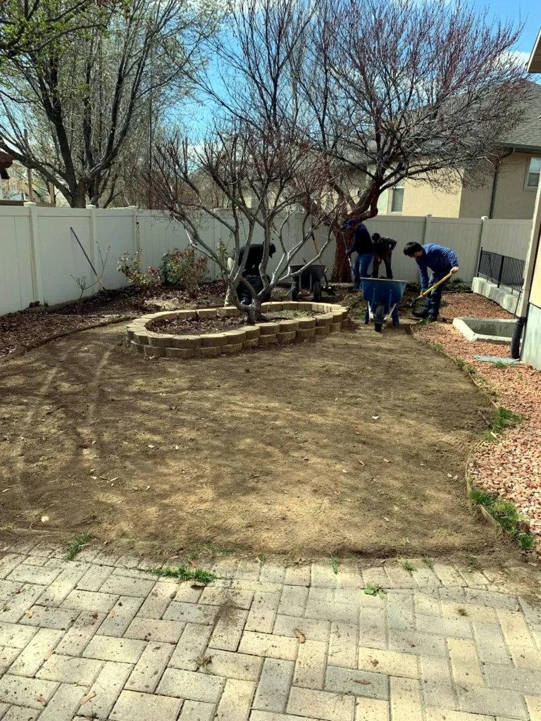 New sod installation at a residential property in Wasatch County, Utah
