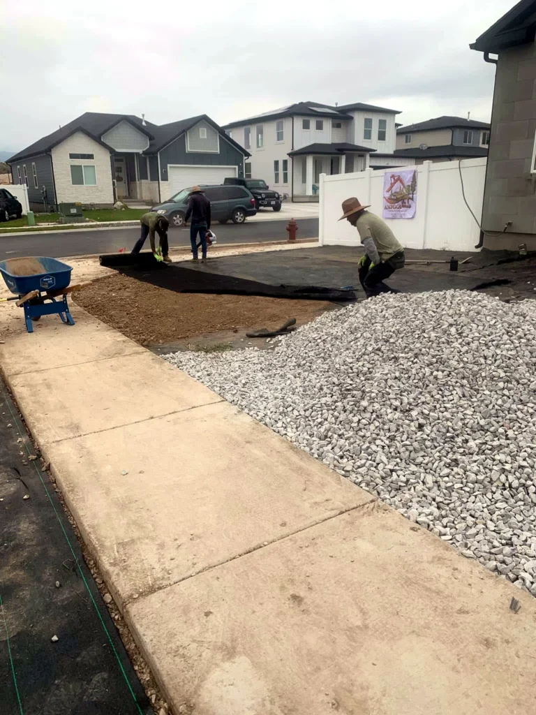 Finished paver hardscape in Kamas, Utah