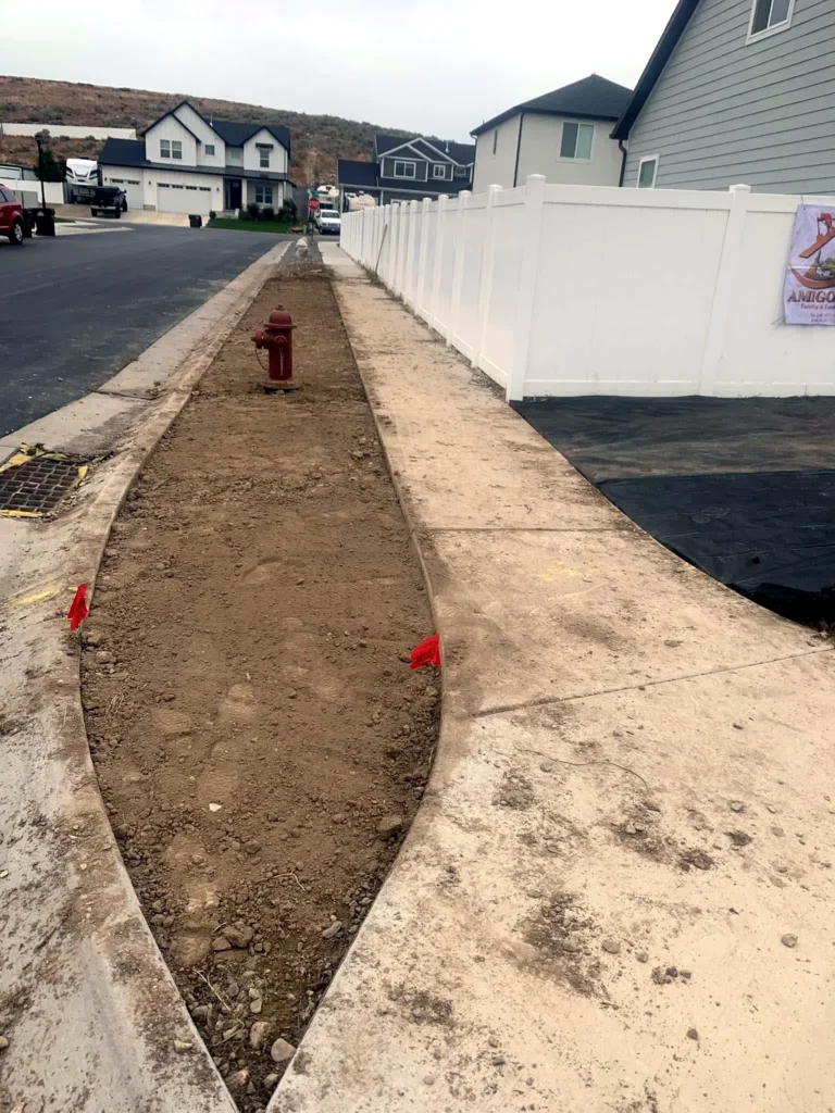 Paver walkway installation at a Wasatch County home