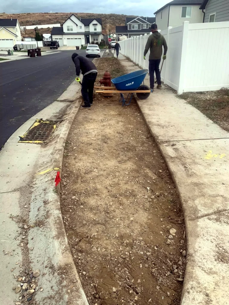 Paver patio and border work in Heber City, Utah